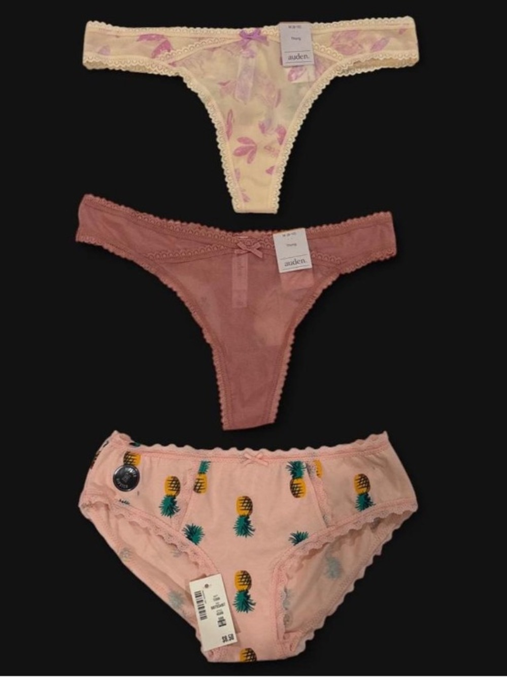 Never worn Auden pink underwear set with tags size medium